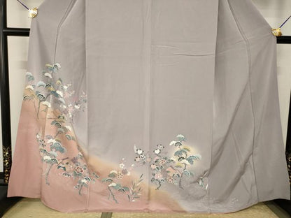 平和屋着物●訪問着　友禅　風景文　暈し染め　三越扱い　正絹　逸品　AABJ8177ck