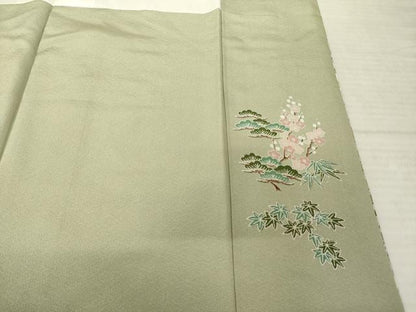 平和屋着物●豪華色留袖　友禅　風景文　正絹　逸品　AABJ8179ck