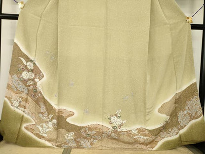 平和屋着物●訪問着　辻が花　絞り　流水花文　暈し染め　正絹　逸品　AABJ8180ck