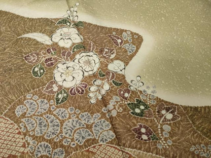 平和屋着物●訪問着　辻が花　絞り　流水花文　暈し染め　正絹　逸品　AABJ8180ck