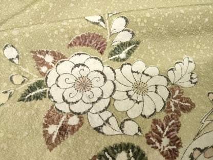 平和屋着物●訪問着　辻が花　絞り　流水花文　暈し染め　正絹　逸品　AABJ8180ck