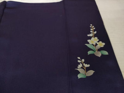 平和屋着物●訪問着　手描き　花鳥文　暈し染め　正絹　逸品　AABJ8183ck