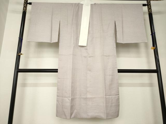 平和屋着物●長襦袢　無双仕立て　竹姫　格子　半衿刺繍　反端付き　正絹　逸品　AABJ8190ck