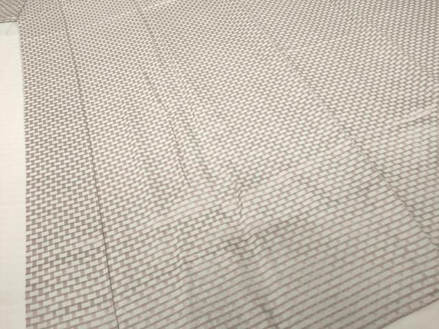 平和屋着物●長襦袢　無双仕立て　竹姫　格子　半衿刺繍　反端付き　正絹　逸品　AABJ8190ck