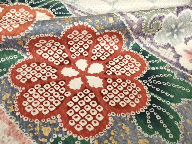 平和屋着物●豪華振袖　駒刺繍　蔓帯花文　金彩　正絹　逸品　AABJ8192ck