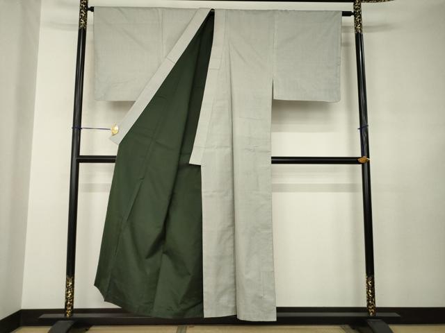 平和屋着物●男性　本場大島紬　アンサンブル　格子　正絹　逸品　AABJ8193ck