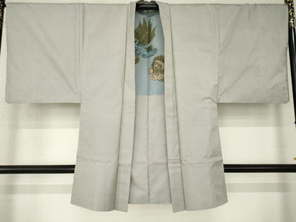 平和屋着物●男性　本場大島紬　アンサンブル　格子　正絹　逸品　AABJ8193ck