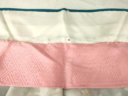 平和屋着物●豪華振袖　駒刺繍　舞花文　暈し染め　銀通し地　正絹　逸品　AABJ8195ck