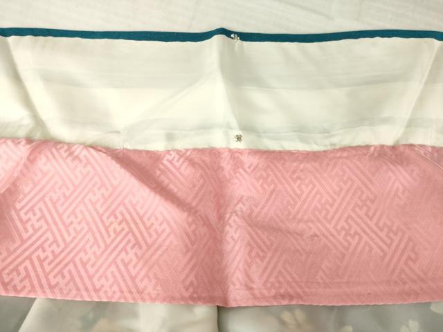 平和屋着物●豪華振袖　駒刺繍　舞花文　暈し染め　銀通し地　正絹　逸品　AABJ8195ck