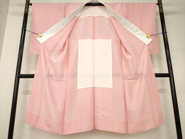 平和屋着物●長襦袢　無双仕立て　桜　半衿刺繍　正絹　逸品　AABJ8219ck