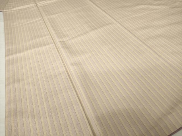 平和屋着物●上質な小紋　お召地　縞　正絹　逸品　AABJ8220ck