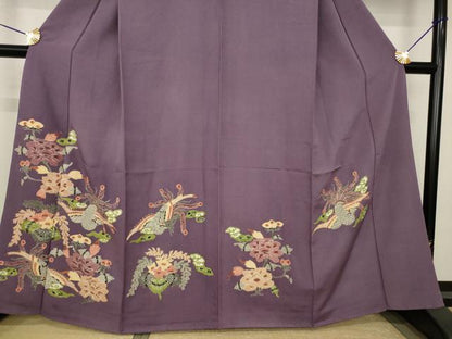 平和屋着物●訪問着　型染め　鳳凰花文　正絹　逸品　AABJ8223ck