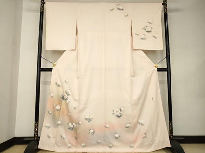 平和屋着物●京友禅の第一人者　松井青々　訪問着　牡丹　金彩　正絹　逸品　AABJ8232ck