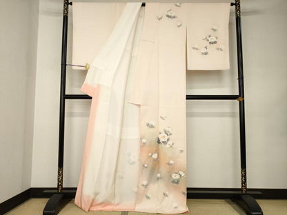 平和屋着物●京友禅の第一人者　松井青々　訪問着　牡丹　金彩　正絹　逸品　AABJ8232ck