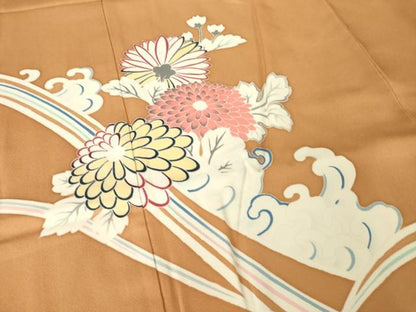 平和屋着物●訪問着　立波花文　正絹　逸品　AABJ8235ck