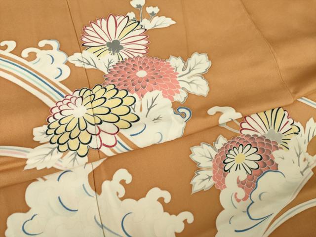 平和屋着物●訪問着　立波花文　正絹　逸品　AABJ8235ck