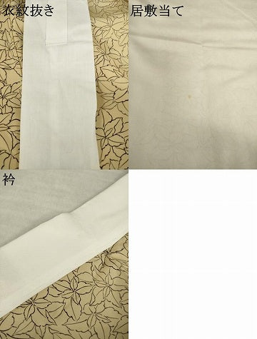 平和屋着物●長襦袢　無双仕立て　草花間道　正絹　逸品　未使用　AABJ8238ck