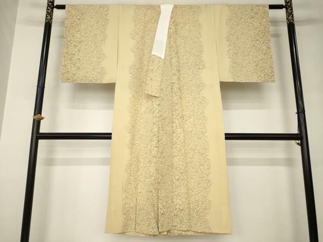 平和屋着物●長襦袢　無双仕立て　草花間道　正絹　逸品　未使用　AABJ8238ck