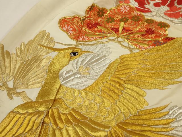 平和屋本店●色打掛　和装　婚礼　結婚式　花嫁　神社挙式　総刺繍　駒刺繍　鳳凰松文　金銀糸　逸品　AABJ8244ou