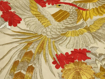 平和屋本店●色打掛　和装　婚礼　結婚式　花嫁　神社挙式　総刺繍　駒刺繍　鳳凰花文　金銀糸　逸品　AABJ8245ou