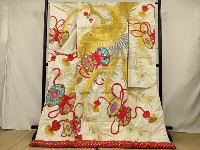 平和屋本店●色打掛　和装　婚礼　結婚式　花嫁　神社挙式　刺繍　鳳凰花鼓文　金銀糸　逸品　AABJ8249ou