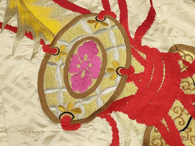 平和屋本店●色打掛　和装　婚礼　結婚式　花嫁　神社挙式　刺繍　鳳凰花鼓文　金銀糸　逸品　AABJ8249ou