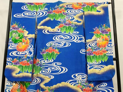 平和屋本店●お引きずり・お引き摺り・引き振袖　和装　結婚式　舞妓　芸妓　芸者　衣装　駒刺繍　鴛鴦花文　金彩　AABJ8250ou