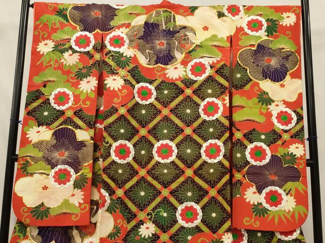 平和屋本店●色打掛　和装　婚礼　結婚式　花嫁　神社挙式　駒刺繍　鶴に花唐草　金彩　逸品　AABJ8260ou