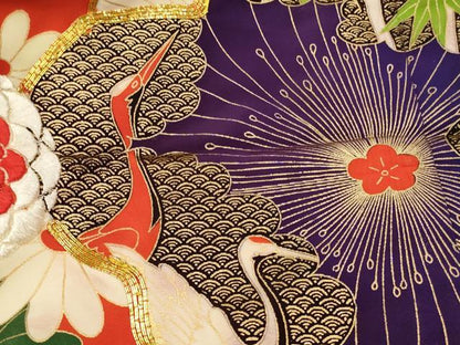 平和屋本店●色打掛　和装　婚礼　結婚式　花嫁　神社挙式　駒刺繍　鶴に花唐草　金彩　逸品　AABJ8260ou