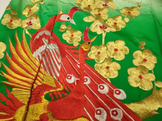 平和屋本店●色打掛　和装　婚礼　結婚式　花嫁　神社挙式　刺繍　孔雀梅文　金銀糸　逸品　AABJ8261ou