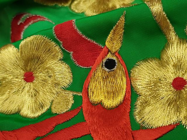 平和屋本店●色打掛　和装　婚礼　結婚式　花嫁　神社挙式　刺繍　孔雀梅文　金銀糸　逸品　AABJ8261ou