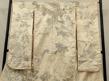 平和屋本店●色打掛　和装　婚礼　結婚式　花嫁　神社挙式　総刺繍　花車文　金銀糸　逸品　AABJ8263ou