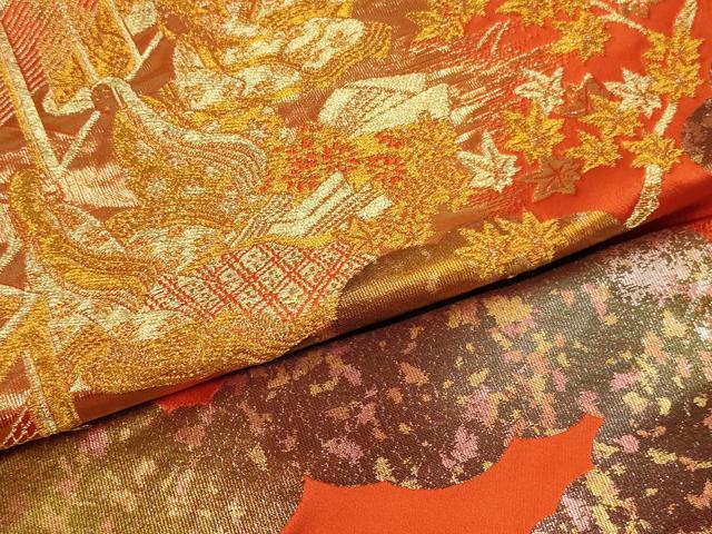 平和屋本店●色打掛　和装　婚礼　結婚式　花嫁　神社挙式　総刺繍　人物風景文　金糸　逸品　AABJ8273ou