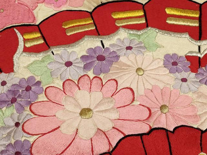 平和屋本店●色打掛　和装　婚礼　結婚式　花嫁　神社挙式　総刺繍　扇面花文　金銀糸　逸品　AABJ8274ou