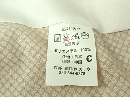 平和屋着物▽小紋　単衣　雪輪花文　洗える着物　AABJ8285jh