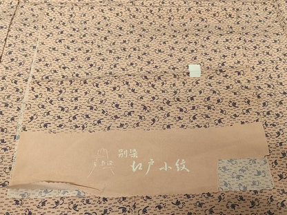 平和屋着物▽江戸小紋　単衣　東京染　雀　反端付き　洗える着物　AABJ8300jh