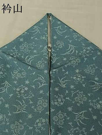 平和屋着物▽小紋　単衣　草花文　洗える着物　AABJ8301jh