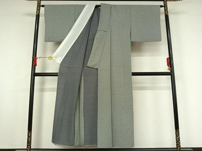 平和屋着物▽江戸小紋　単衣　花尽くし文　洗える着物　AABJ8303jh