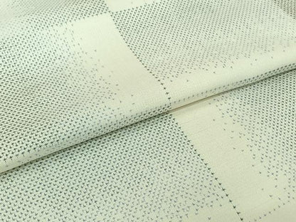平和屋着物▽本場大島紬　白大島　単衣　9マルキ　幾何学文様　正絹　逸品　AABJ8307jh