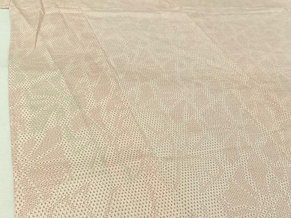 平和屋着物▽本塩沢　単衣　110亀甲　幾何学文様　松坂屋扱い　正絹　逸品　AABJ8308jh