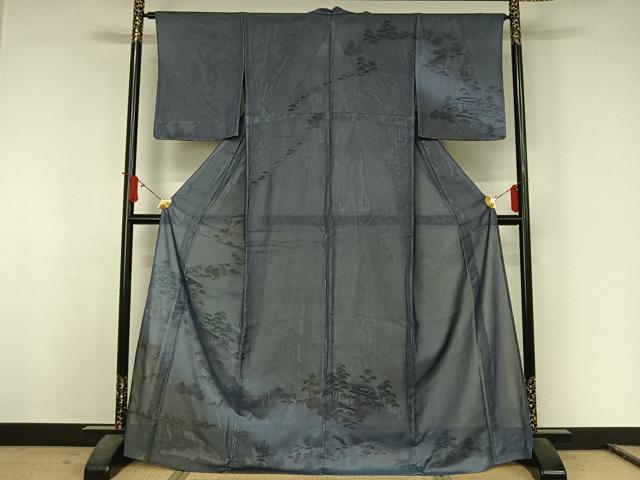 平和屋着物▽訪問着　無双　紗袷　紗×絽　風景流水花文　金彩　正絹　逸品　AABJ8312jh