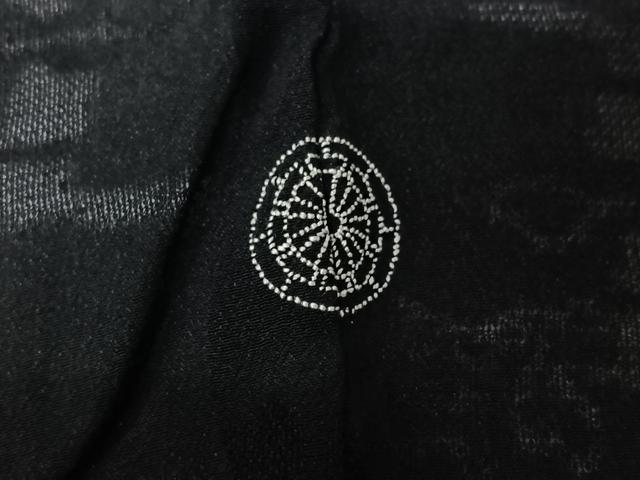 平和屋着物▽羽織　スリーシーズン　春夏秋　塵除け　流水花文　黒地　正絹　逸品　AABJ8313jh