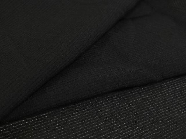 平和屋着物▽羽織　スリーシーズン　春夏秋　塵除け　黒地　正絹　逸品　AABJ8314jh
