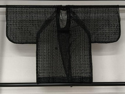 平和屋着物▽道行コート　スリーシーズン　春夏秋　塵除け　総レース　舞花文　黒地　AABJ8315jh
