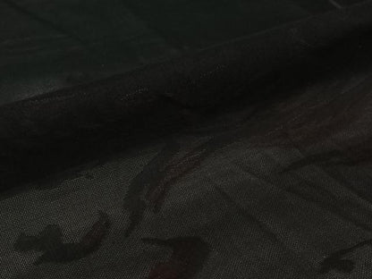 平和屋着物▽羽織　スリーシーズン　春夏秋　塵除け　霞文　黒地　正絹　逸品　AABJ8316jh