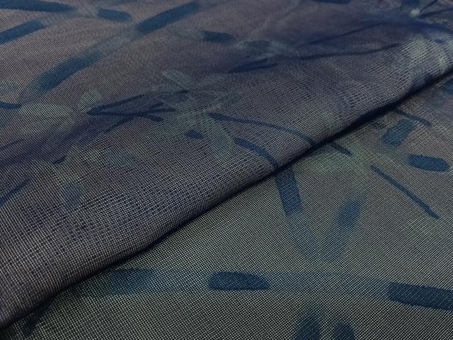 平和屋着物▽訪問着　無双　紗袷　紗×絽　手描き　草花文　正絹　逸品　AABJ8342jh