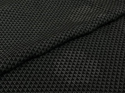 平和屋着物▽上質な小紋　単衣　鱗文　黒地　正絹　逸品　AABJ8347jh
