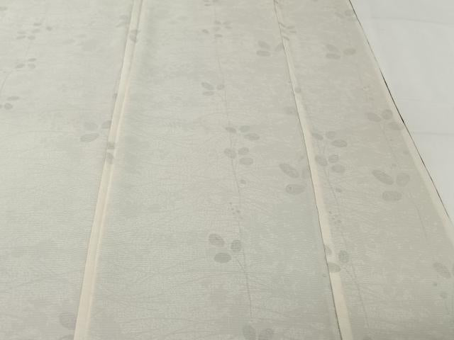 平和屋着物▽上質な小紋　無双　紗袷　紗×絽　草花文　正絹　逸品　AABJ8348jh