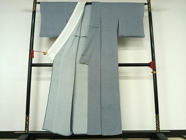 平和屋着物▽小紋師　飯島輝也　江戸小紋　単衣　極小鮫小紋柄　正絹　逸品　AABJ8350jh