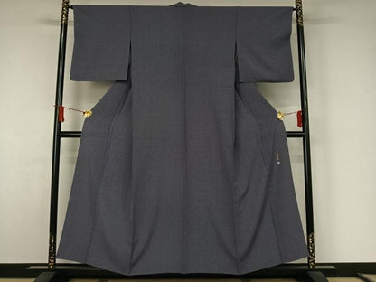 平和屋着物▽伝統工芸師　服部光擴　江戸小紋　単衣　角通し　正絹　逸品　AABJ8351jh